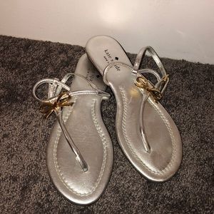 KATE SPADE silver sandal
